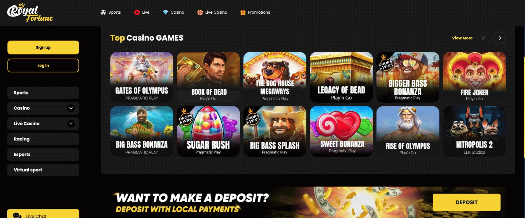 Royal Fortune Casino Non GamStop with live games Royal Fortune Casino Non GamStop